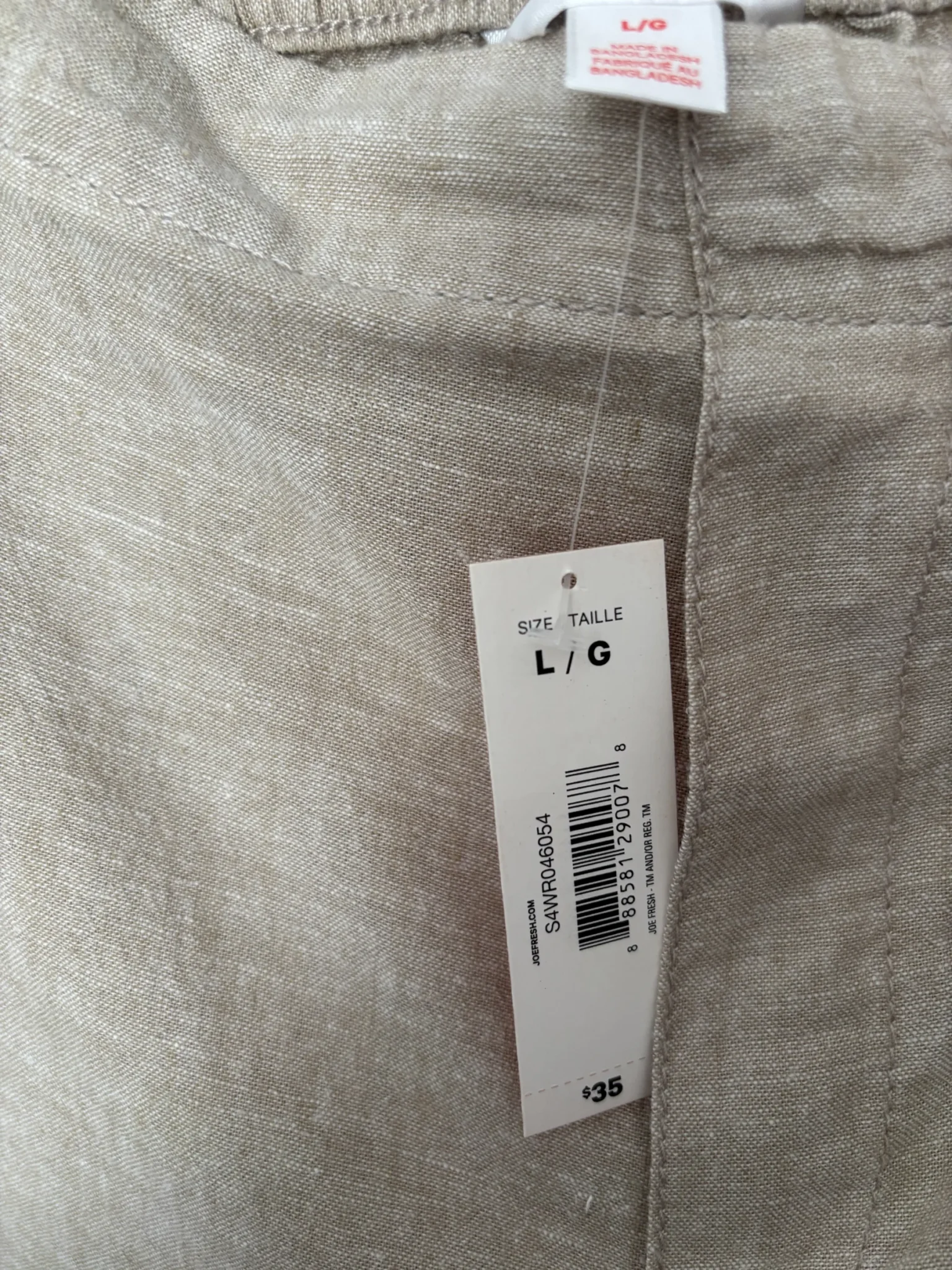 Image for Pantalon en lin et coton