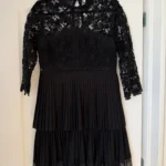 Thumbnail for Robe Zara noir avec broderie et dentelles taille M