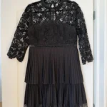 Thumbnail for Robe Zara noir avec broderie et dentelles taille M