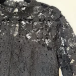 Thumbnail for Robe Zara noir avec broderie et dentelles taille M
