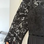 Thumbnail for Robe Zara noir avec broderie et dentelles taille M