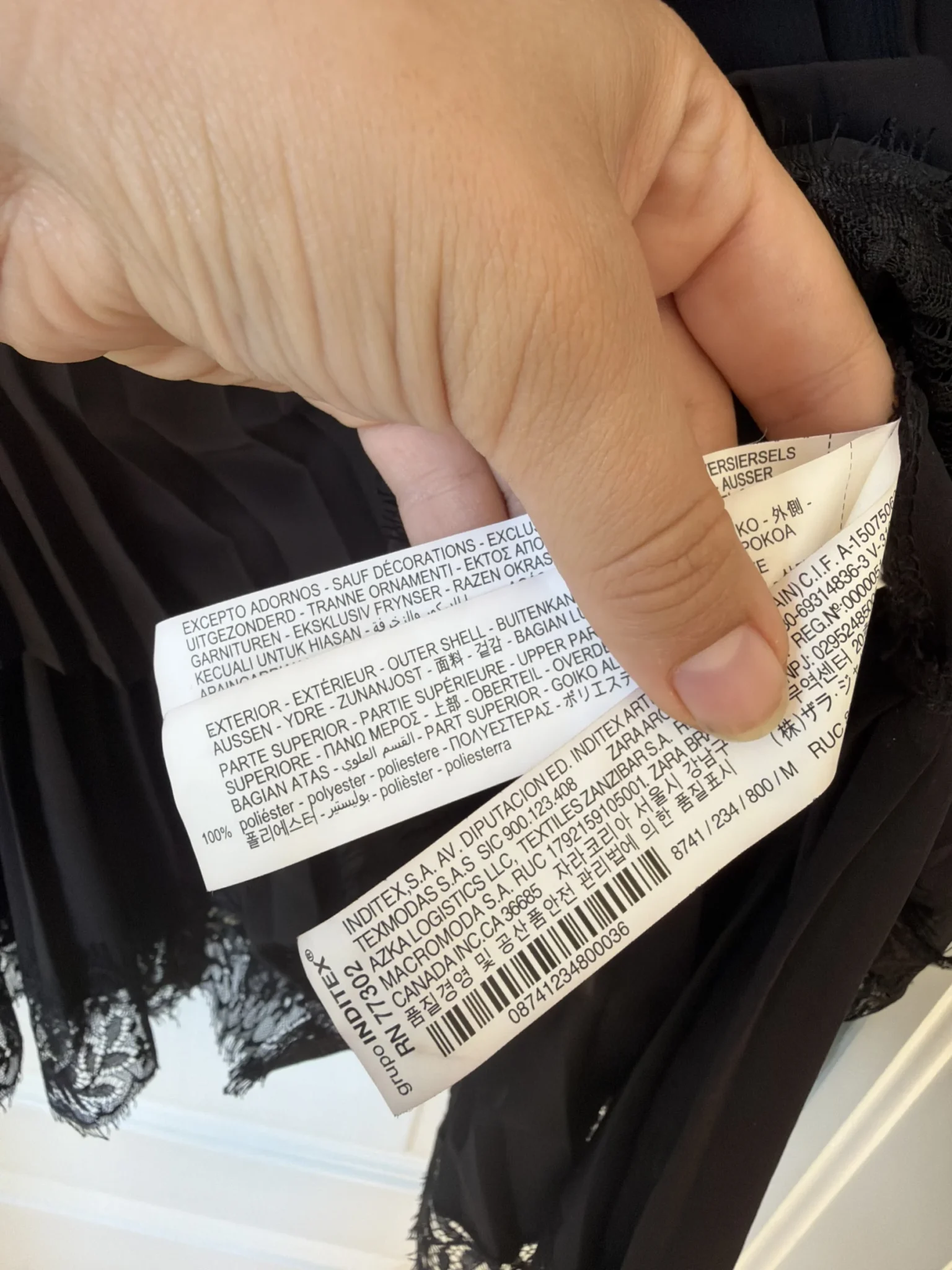 Image for Robe Zara noir avec broderie et dentelles taille M