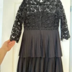 Thumbnail for Robe Zara noir avec broderie et dentelles taille M