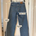 Thumbnail for Jean Maje large taille 40 FR - 30 US bleu clair taille haute