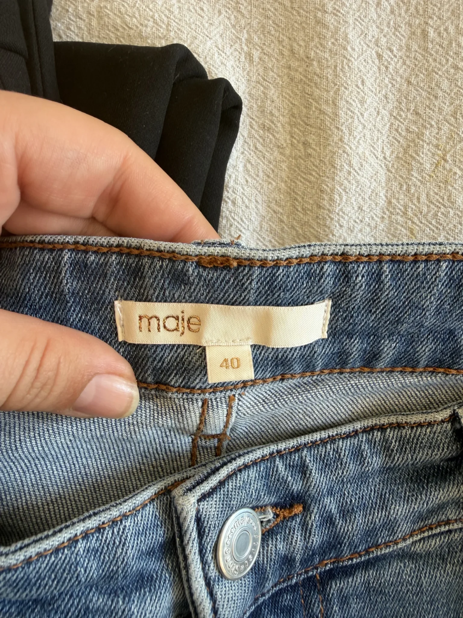 Image for Jean Maje large taille 40 FR - 30 US bleu clair taille haute