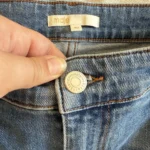 Thumbnail for Jean Maje large taille 40 FR - 30 US bleu clair taille haute