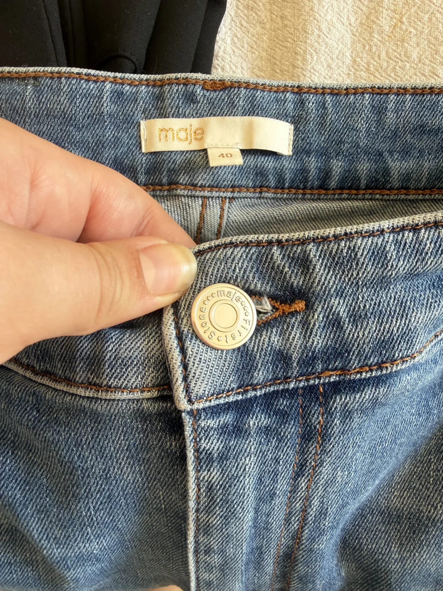 Image for Jean Maje large taille 40 FR - 30 US bleu clair taille haute