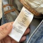 Thumbnail for Jean Maje large taille 40 FR - 30 US bleu clair taille haute