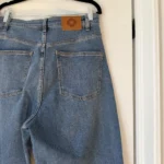 Thumbnail for Jean Maje large taille 40 FR - 30 US bleu clair taille haute