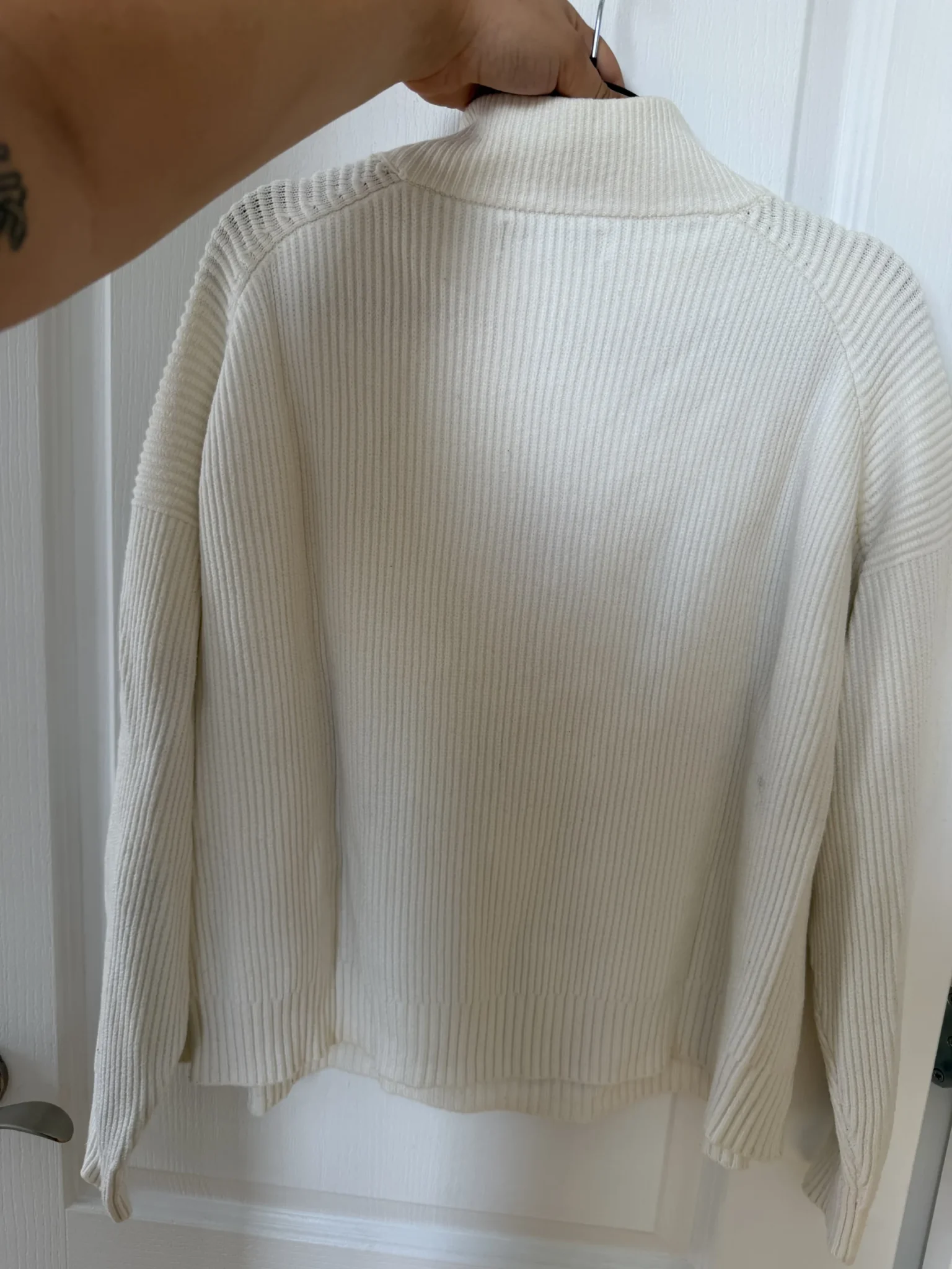 Image for Pull Mango taille S col camionneur blanc cassé écru