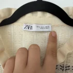 Thumbnail for Pull Zara blanc écru et noir taille XL manches ballons