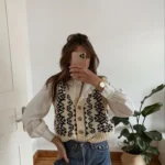 Thumbnail for Gilet Zara taille L écru et noir style pull d’hiver