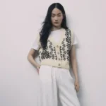 Thumbnail for Gilet Zara taille L écru et noir style pull d’hiver
