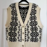 Thumbnail for Gilet Zara taille L écru et noir style pull d’hiver