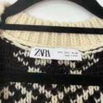 Thumbnail for Gilet Zara taille L écru et noir style pull d’hiver