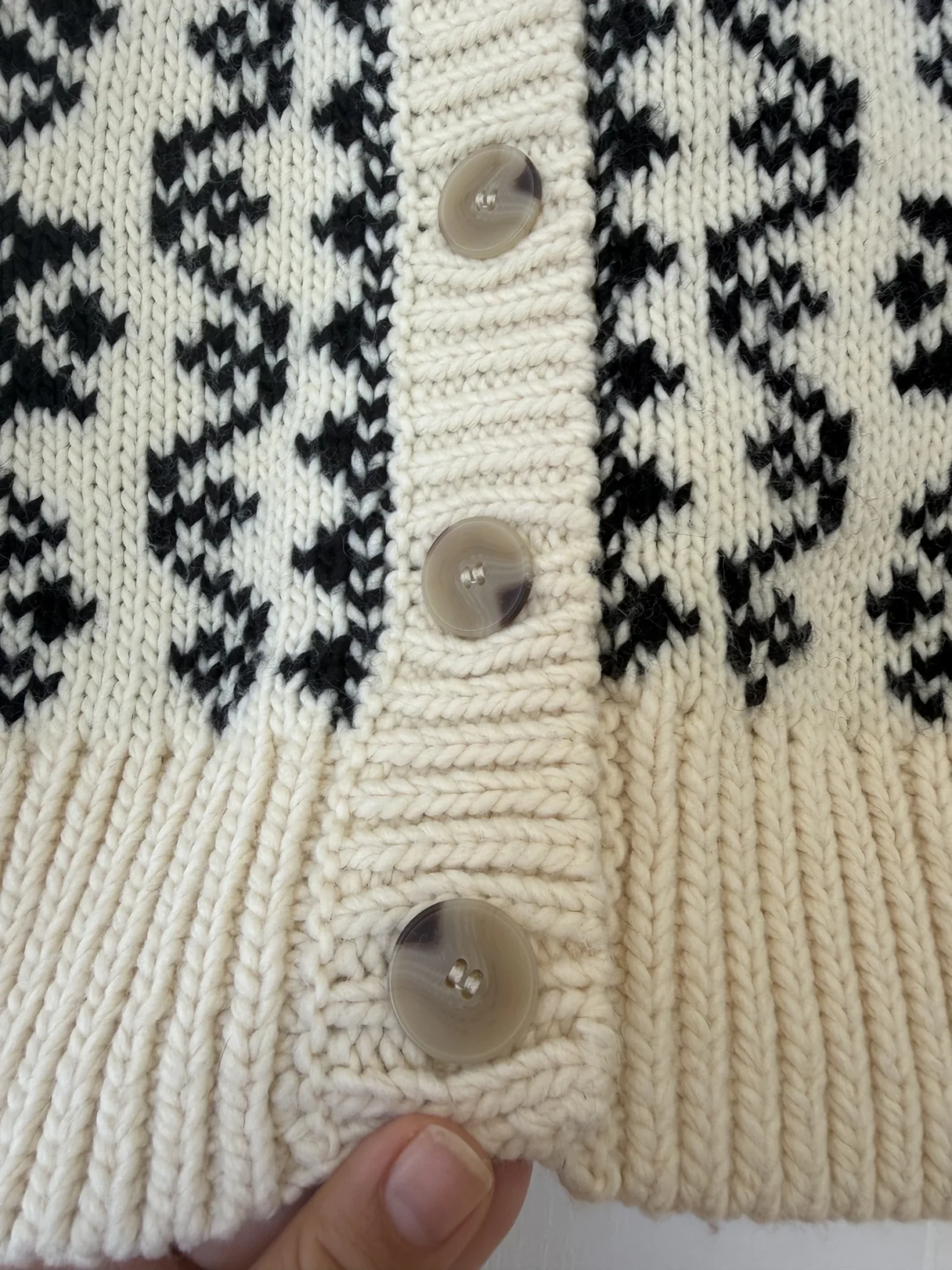 Image for Gilet Zara taille L écru et noir style pull d’hiver
