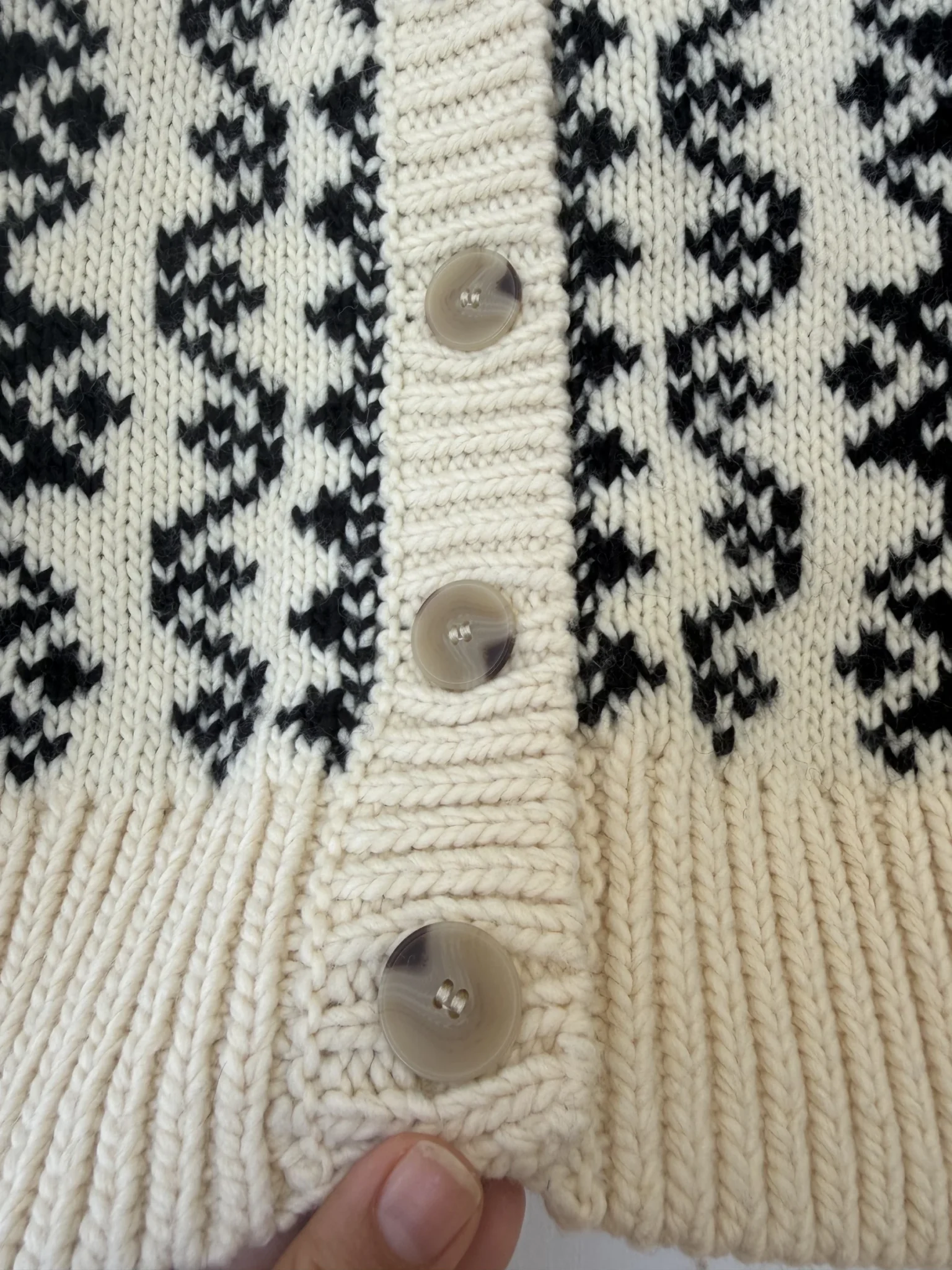 Image for Gilet Zara taille L écru et noir style pull d’hiver