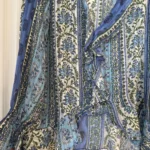 Thumbnail for Blouse Zara taille M manches longues/larges à volants bleu fleuris