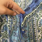 Thumbnail for Blouse Zara taille M manches longues/larges à volants bleu fleuris