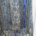 Thumbnail for Blouse Zara taille M manches longues/larges à volants bleu fleuris