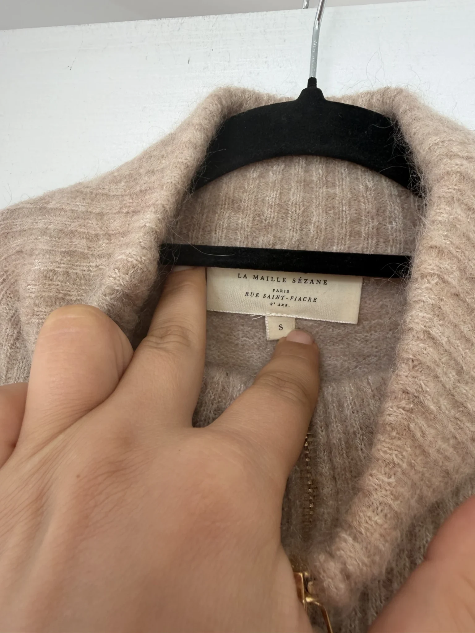 Image for Pull Sézane modèle Tobias taille S marron clair