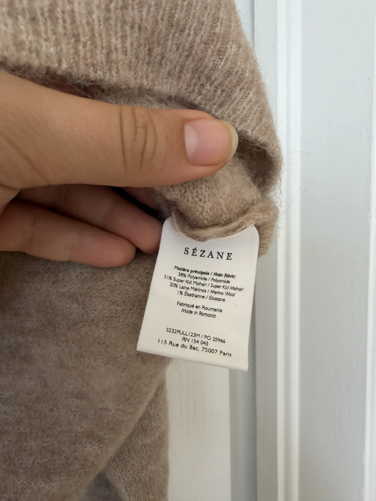 Image for Pull Sézane modèle Tobias taille S marron clair