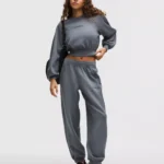 Thumbnail for Pantalon jogging Lululemon taille 8 gris coupe large/oversize