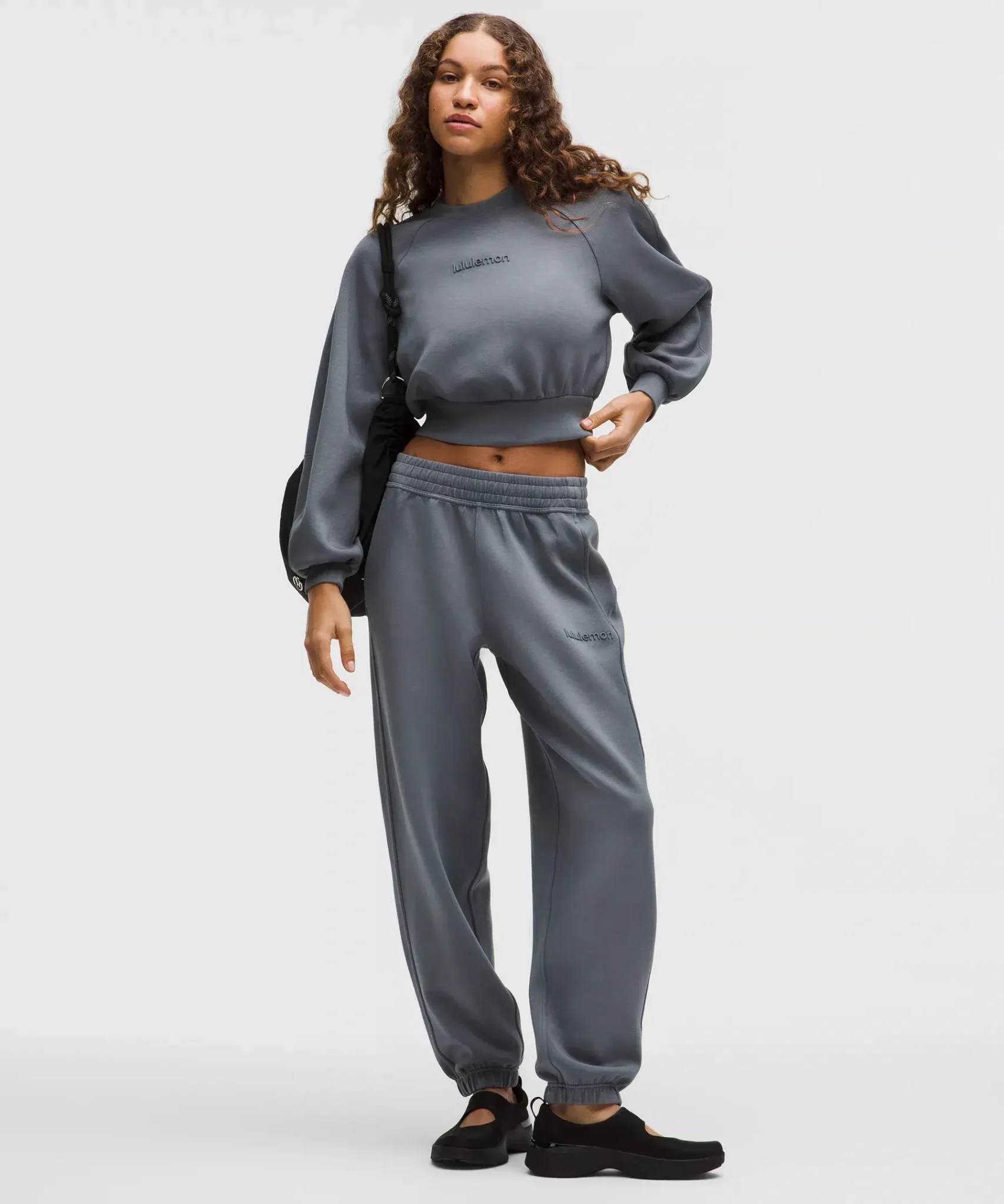 Image for Pantalon jogging Lululemon taille 8 gris coupe large/oversize
