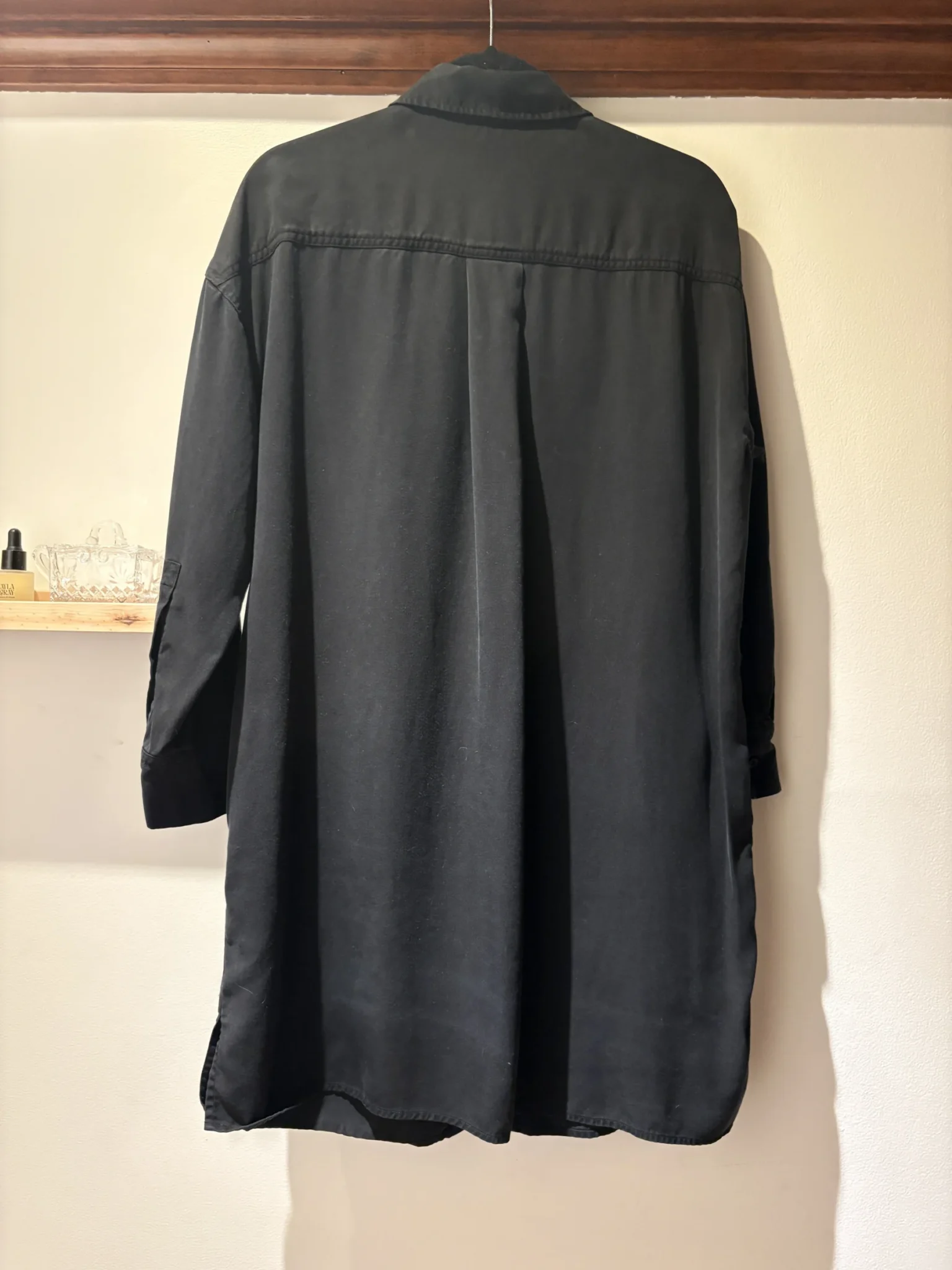 Image for COS – Robe-chemise noire en lyocell – Taille 6