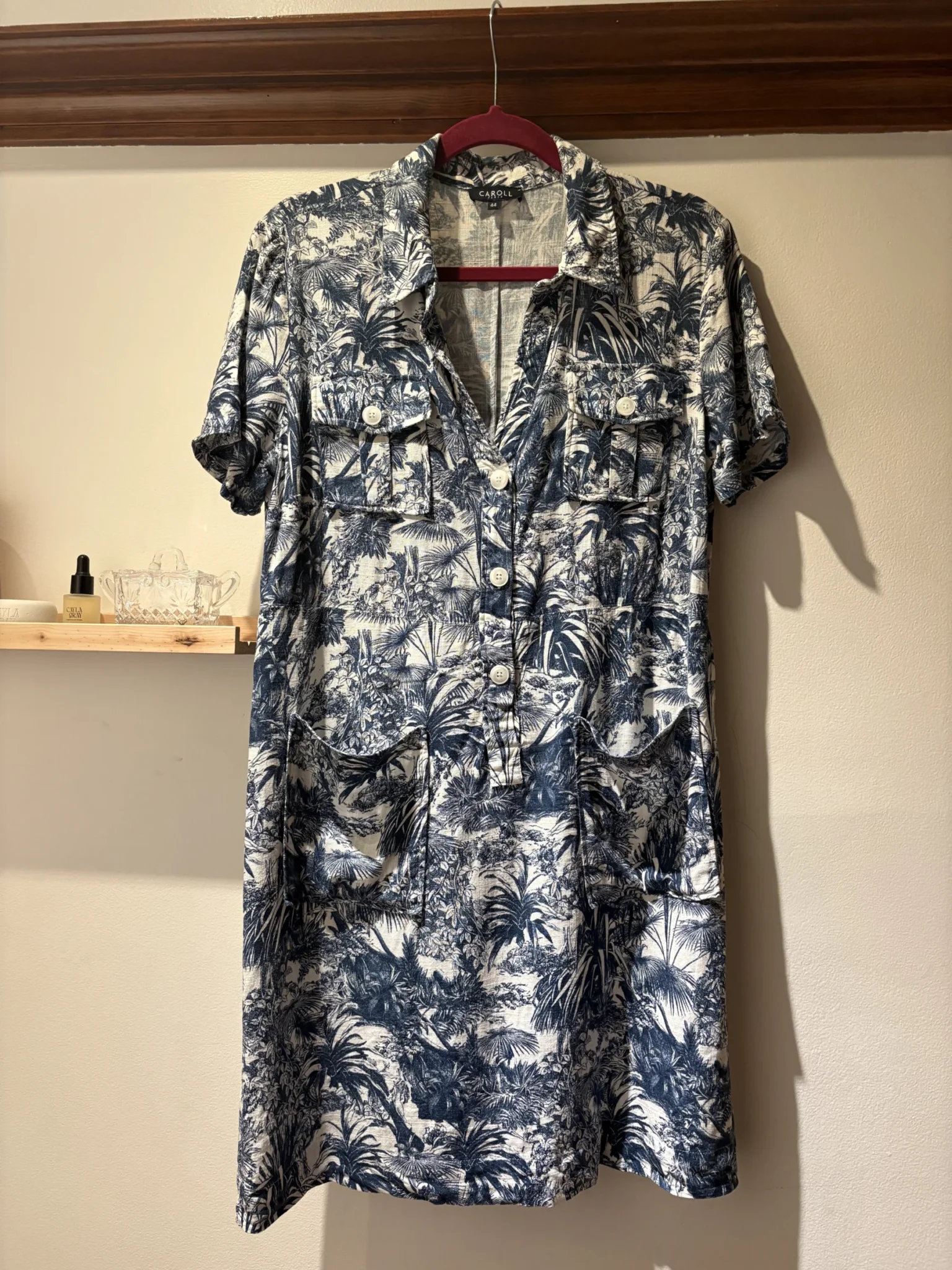 Featured image for Caroll Paris – Robe chemisier imprimée – taille 44