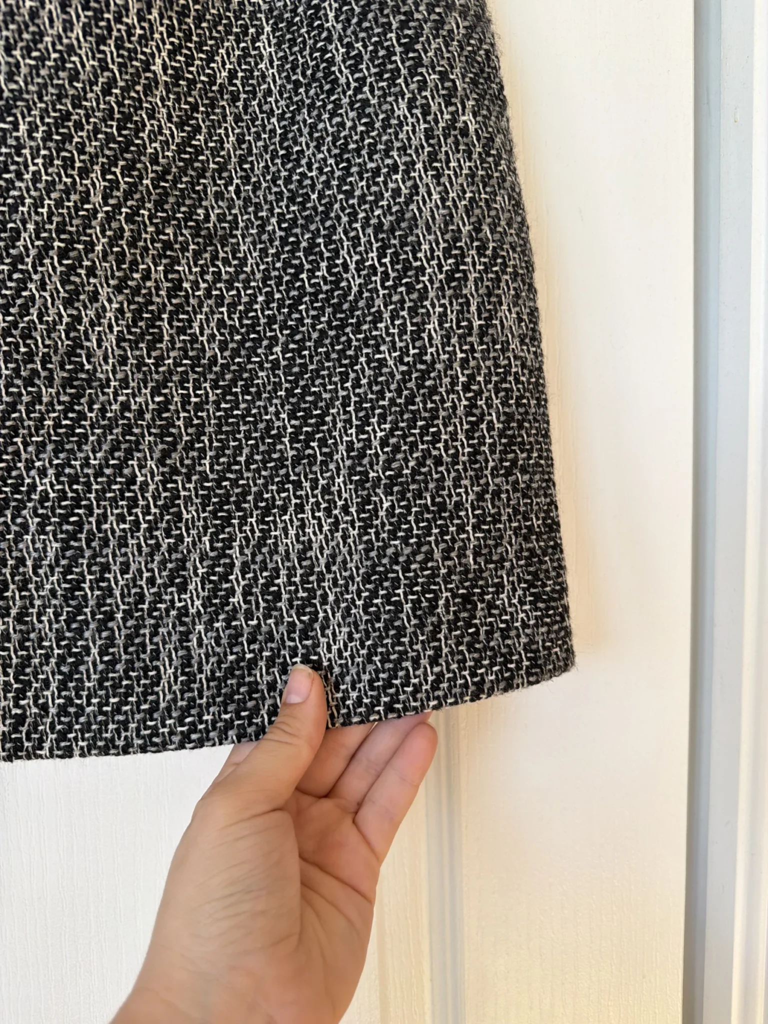 Image for Sonia Rykiel skirt in black and grey tweed, size 38