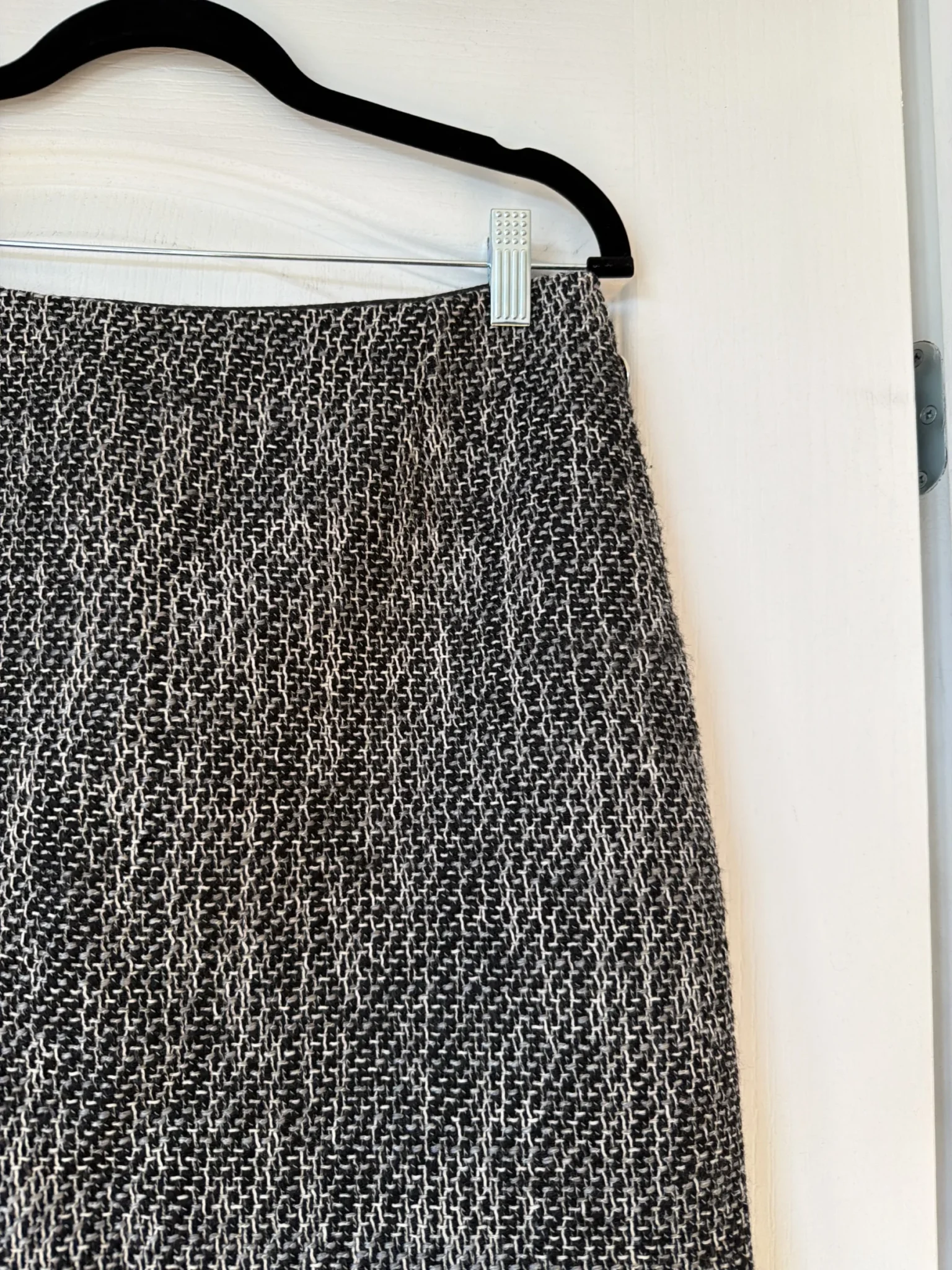 Image for Sonia Rykiel skirt in black and grey tweed, size 38