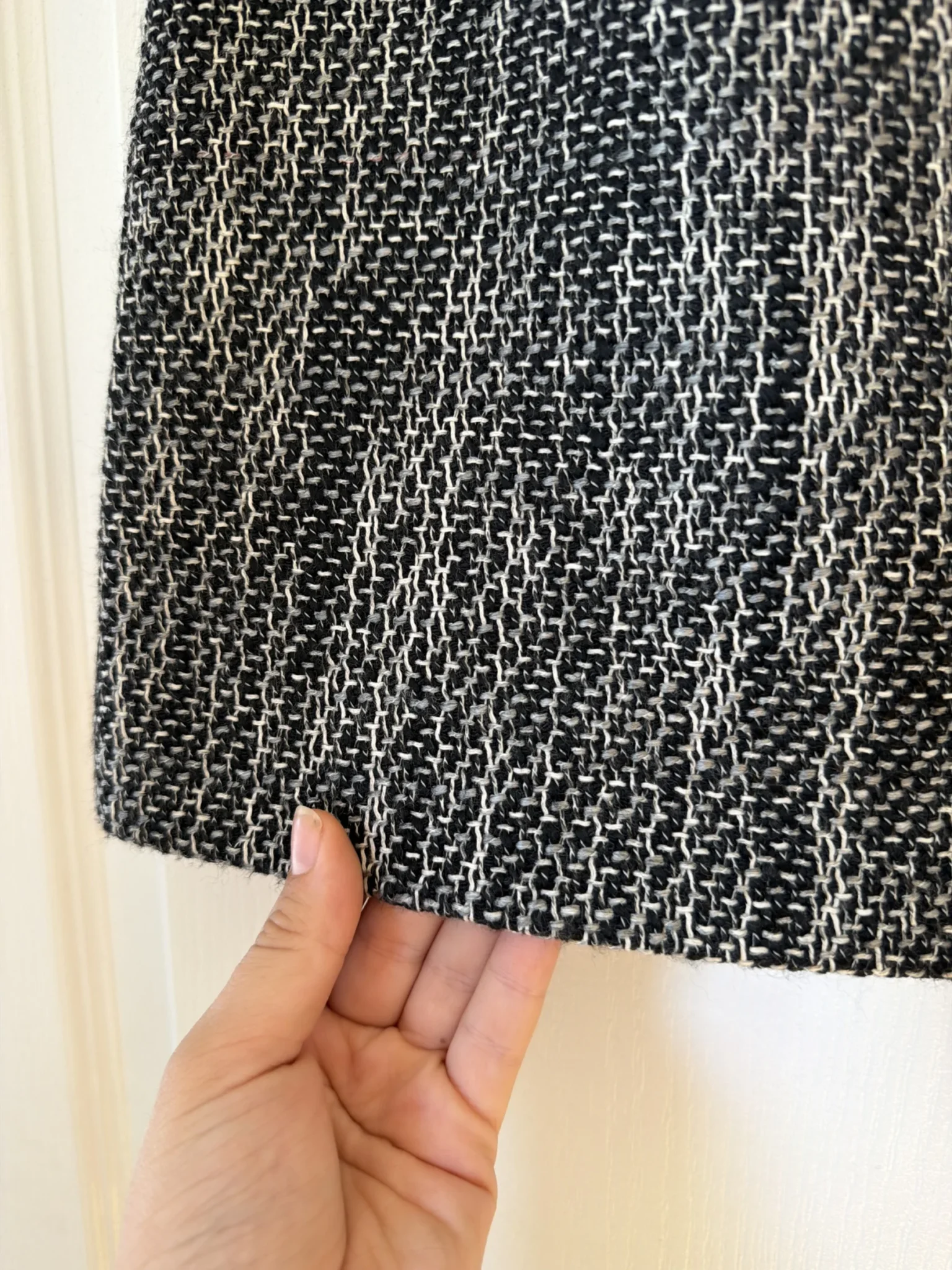Image for Sonia Rykiel skirt in black and grey tweed, size 38