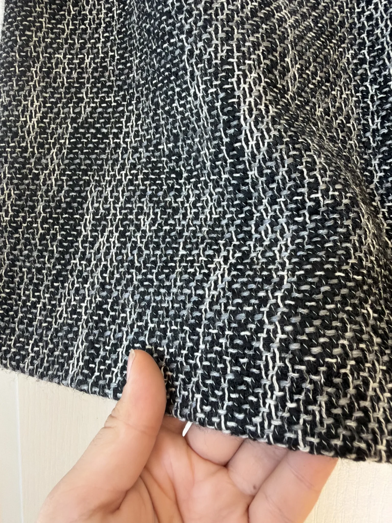 Image for Sonia Rykiel skirt in black and grey tweed, size 38