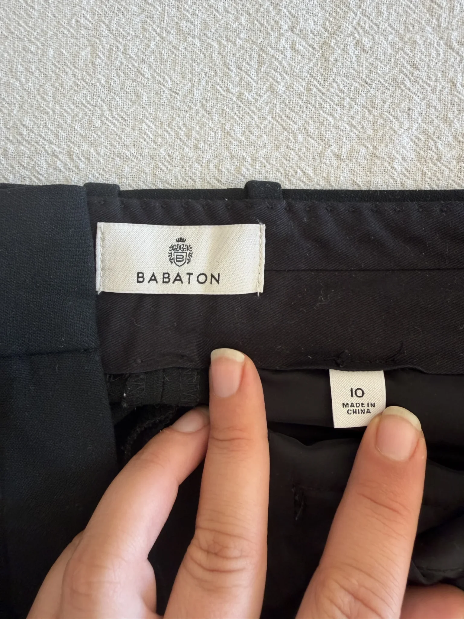 Image for Pantalon Babaton tailleur large taille 10 noir