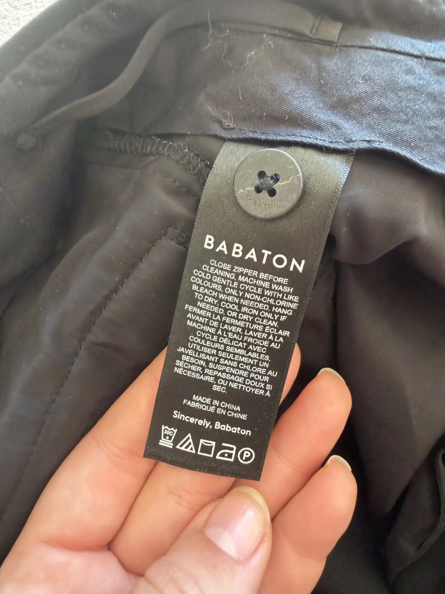 Image for Pantalon Babaton tailleur large taille 10 noir