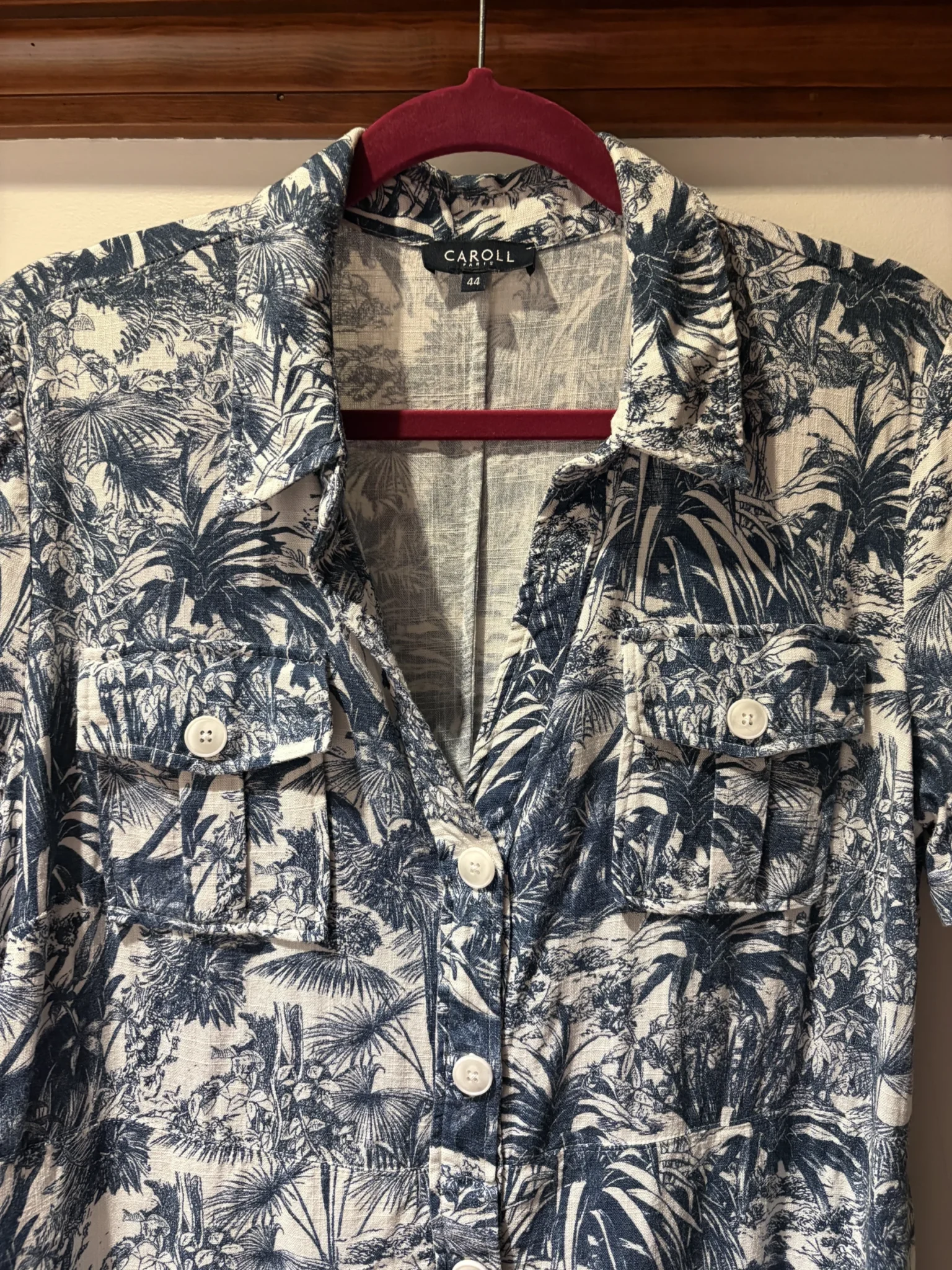 Image for Caroll Paris – Robe chemisier imprimée – taille 44