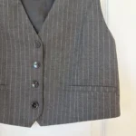 Thumbnail for Veston Zara de costume taille L gris rayé blanc