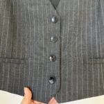 Thumbnail for Veston Zara de costume taille L gris rayé blanc