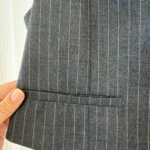 Thumbnail for Veston Zara de costume taille L gris rayé blanc