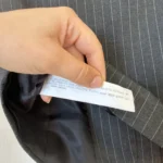 Thumbnail for Veston Zara de costume taille L gris rayé blanc