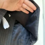 Thumbnail for Veston Zara de costume taille L gris rayé blanc