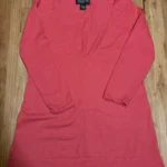 Featured thumbnail for Jones New York Collection – Chandail rouge-corail à manches 3/4 – taille L/G