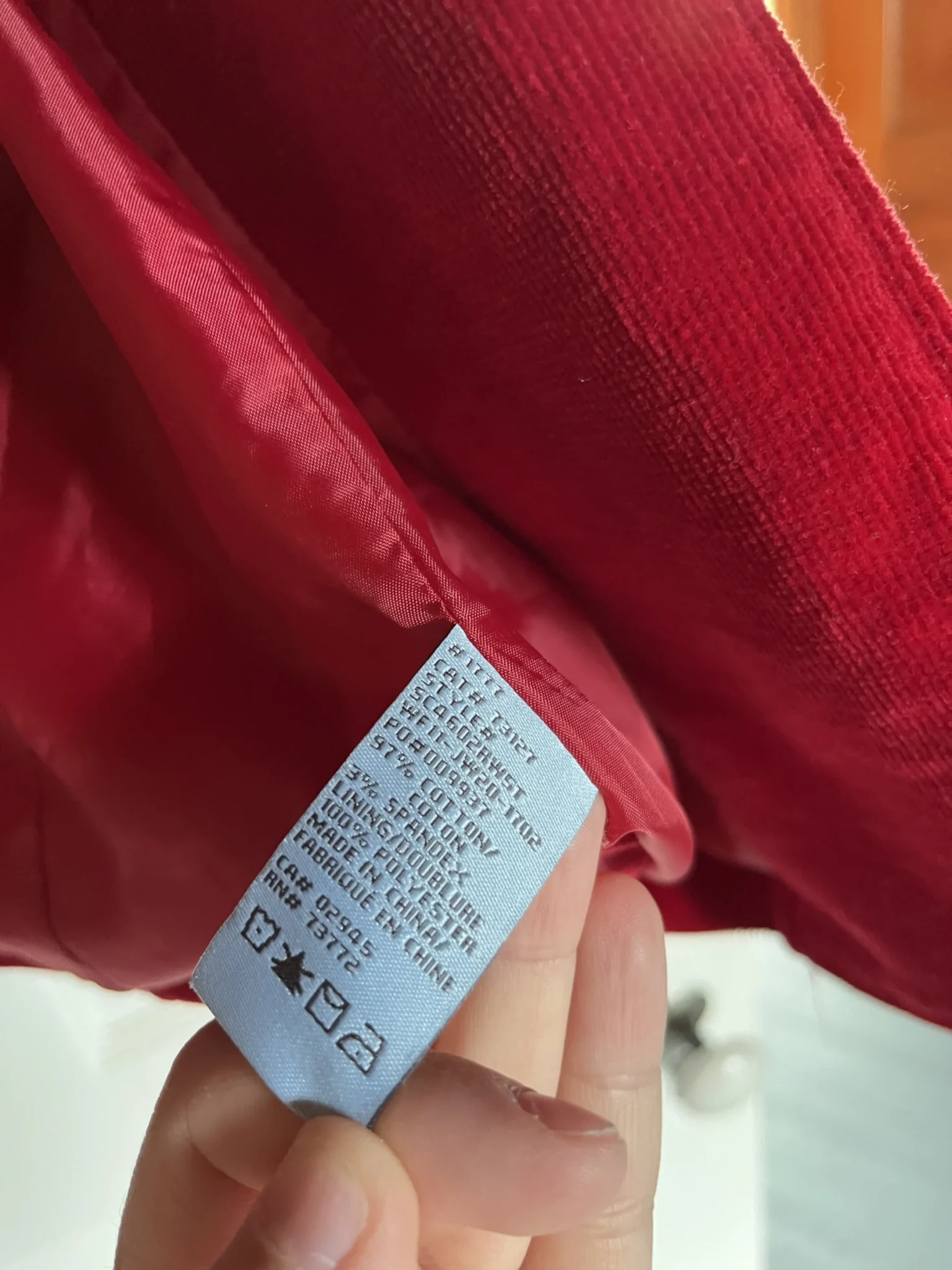 Image for Veste en corduroy