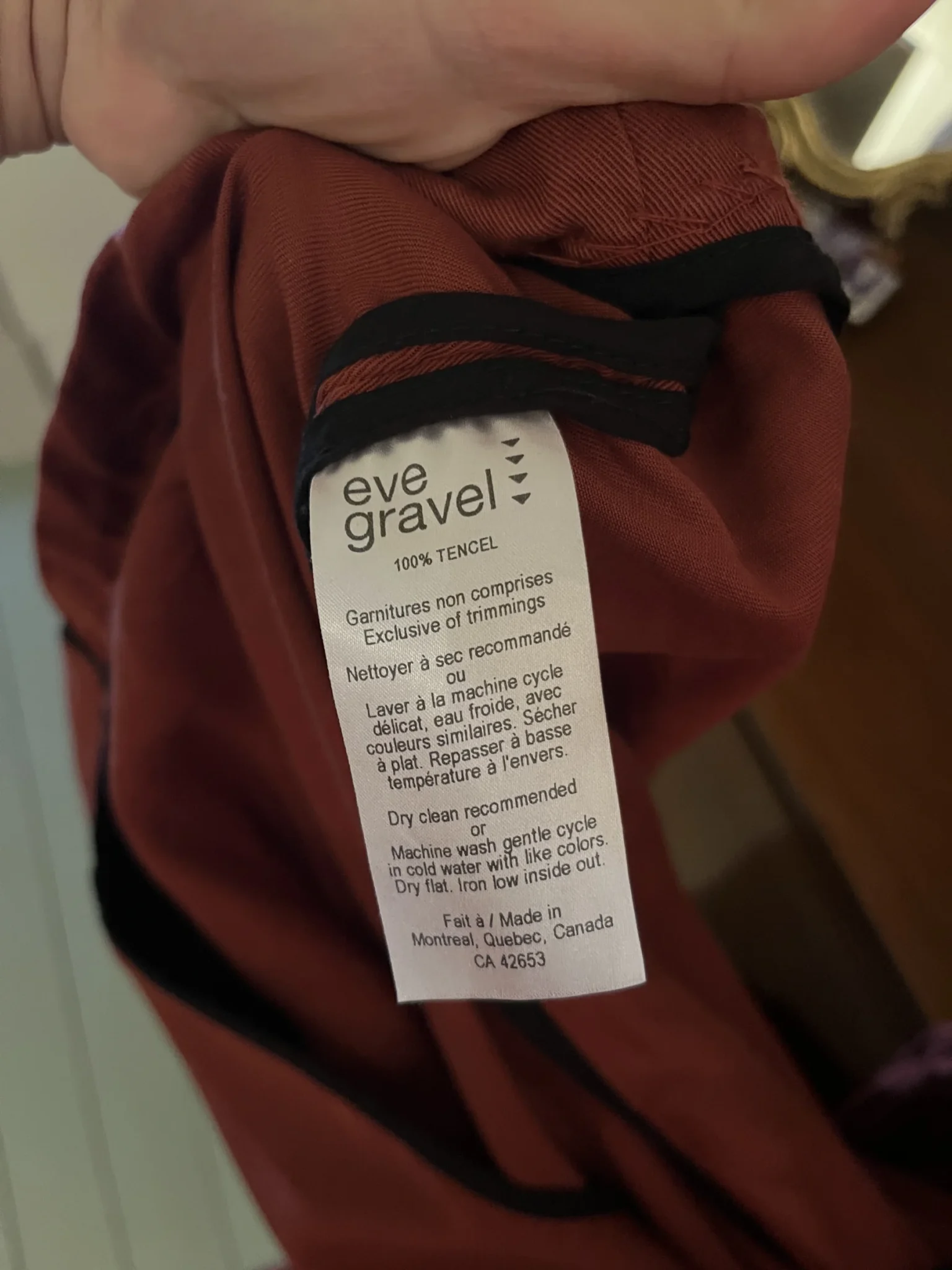 Image for Robe portefeuille faite Eve Gravel