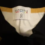 Thumbnail for Compañía Fantástica – Cardigan rayé jaune, blanc et noir – taille L
