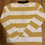 Thumbnail for Compañía Fantástica – Cardigan rayé jaune, blanc et noir – taille L