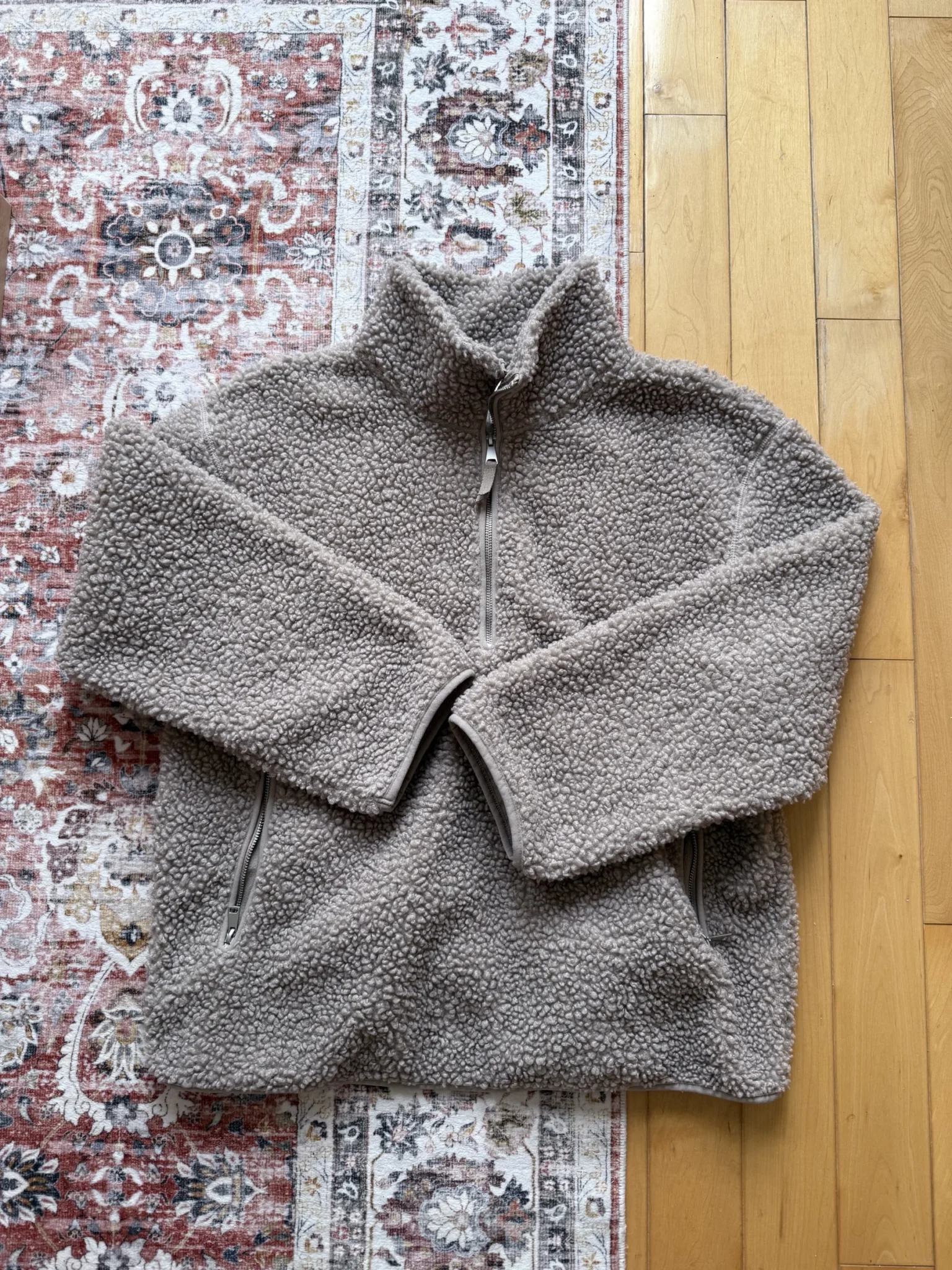 Featured image for Veste demi zip sherpa / molletonnée