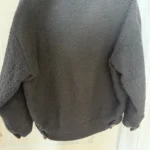 Thumbnail for Manteau court Maje noir avec bouton doré taille 36 effet tweed