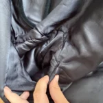 Thumbnail for Manteau court Maje noir avec bouton doré taille 36 effet tweed